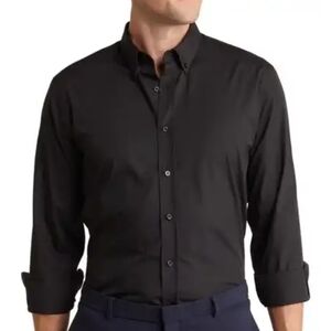 Ben Sherman Men's Basketweave Dobby Performance Dress Shirt New Size Large